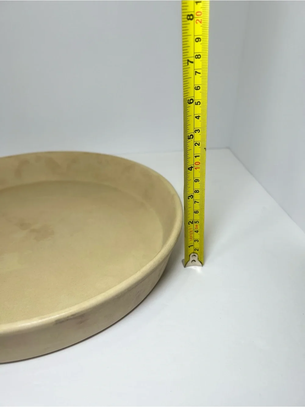 Pampered Chef Family Heritage Stoneware 11” Round Deep Dish Baker Pizza Pies Pan
